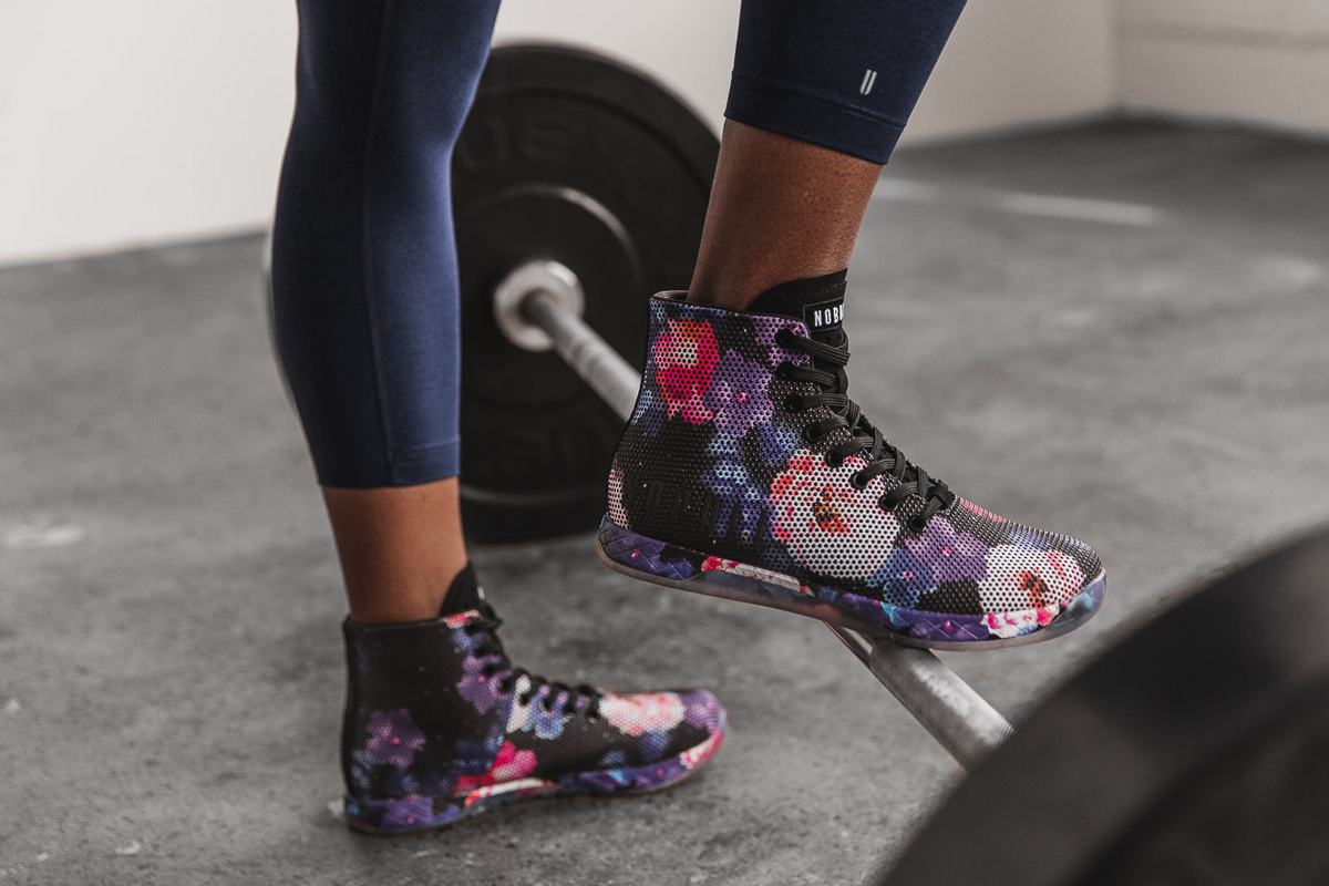 Nobull Superfabric High-Top Women's Trainers Black Purple | Australia (HD9156)